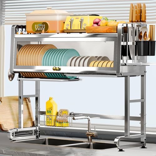 Sink Rack MAJALiS Over Sink Dish Drying Rack, Stainless Steel