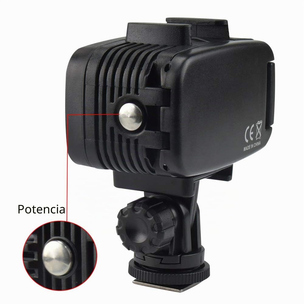 Sea frogs Sl-100 700LM Diving Video llenar de luz Iluminacion LED lámpara Impermeable 40m 1900mAh Bateria Recargable incorporada con difusor para GoPro Camara de Deportes de accion sjcam Xiaomi Yi