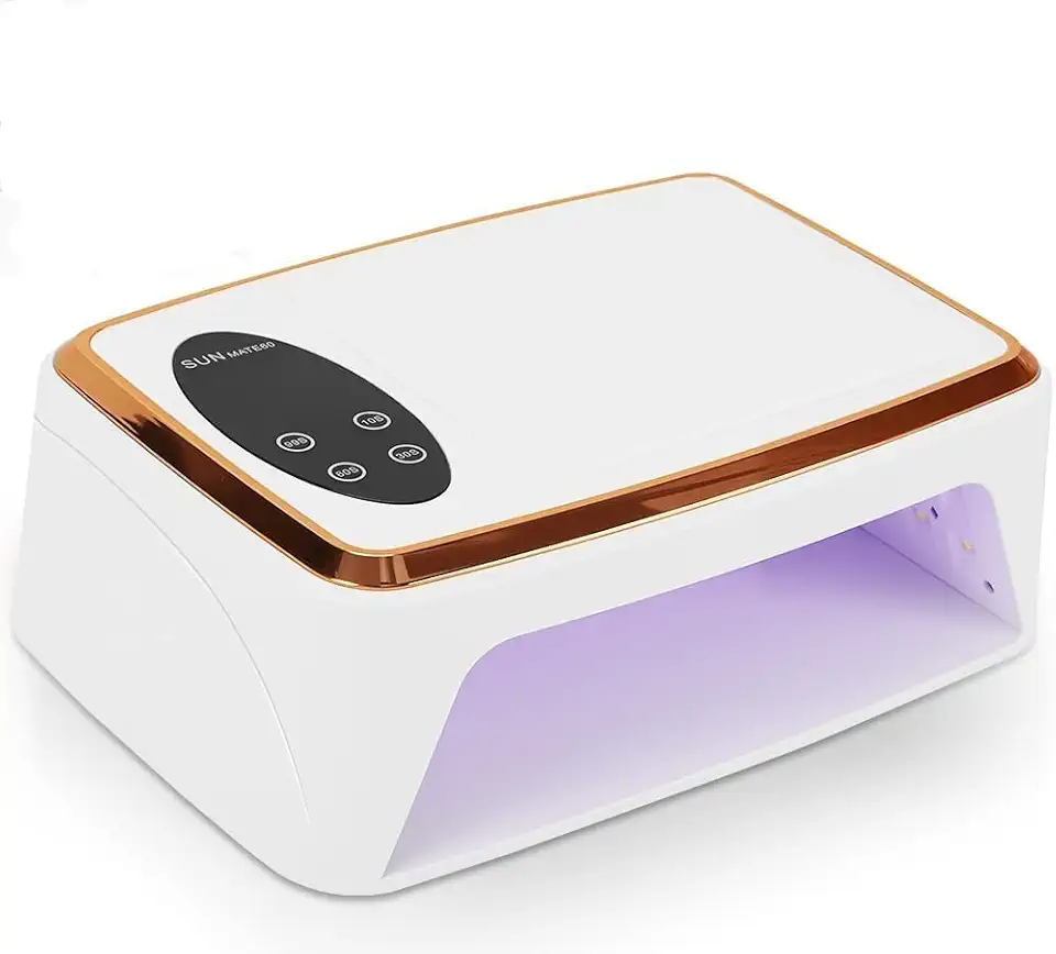 Cabine de Unha em Gel, 380W, 110V, 27,8 * 9,8 * 19,3 cm, Lâmpada Profissional de Unhas de Gel, Luz de Polimento de Gel, com UV 90 LED Contas de Lâmpada