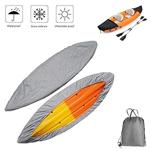 Waterdichte kano-opslagstof Sunblock-hoes voor vissersboot/kajak/kano 8 maten grijs,4.1 * 4.5