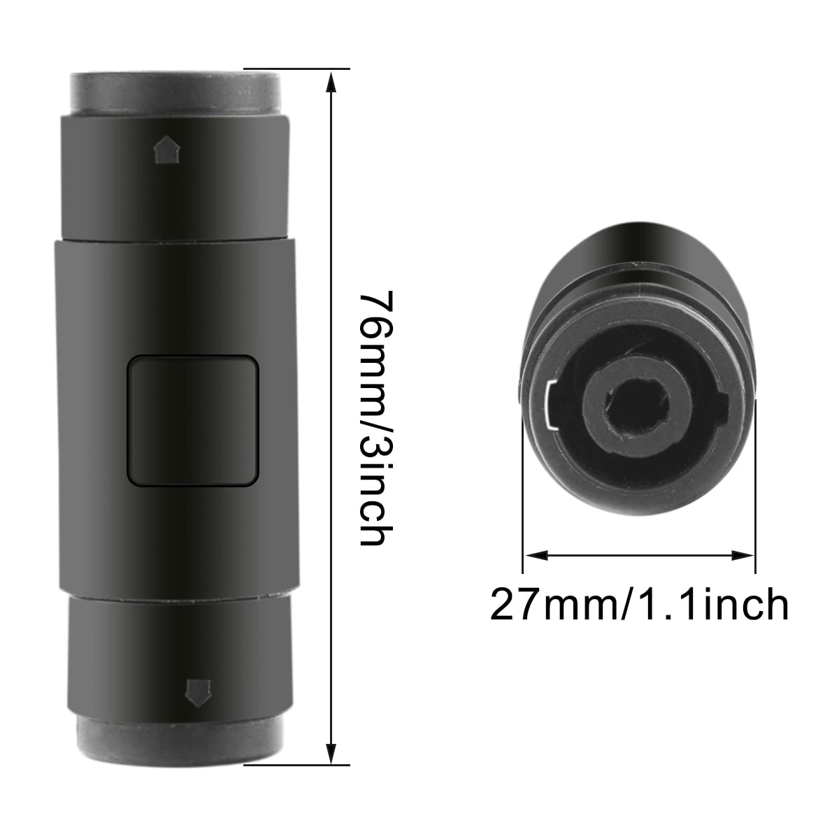 4-poliger für Speakon-Stecker Kupplung Lautsprecher Buchse auf Buchse für Neutrik-Audiostecker, Gerader Koppler, Kabel-Klinkenstecker zur Verlängerung des AMP-Kabels, 5 Stück