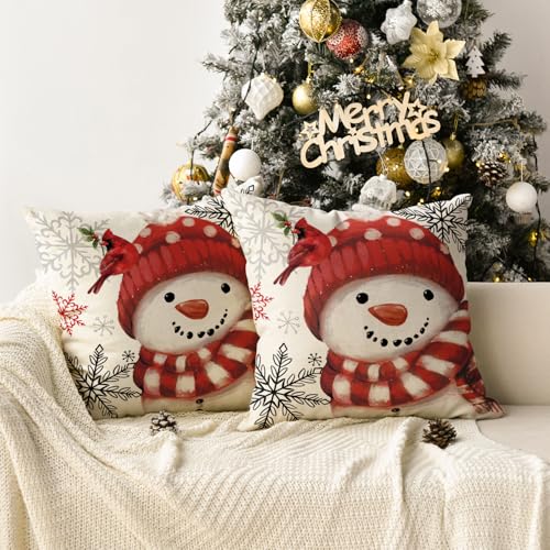 Housse de coussin 45x45 rouge pour rénover votre déco de Noël - 3