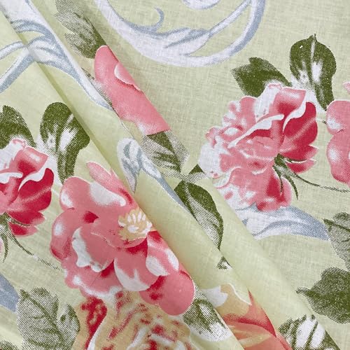 Image of Swayam Pure Cotton King Bedsheet with 2 Pillow Covers | 160 TC Soft Breathable Bed Sheet | Floral Printed | Size 108 x 108 inch | Comfortable & Durable for Bedroom - Grey