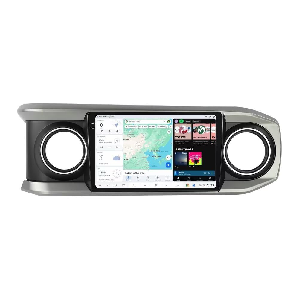 DUDUAUTO DUDU7 Android 13 8+128GB 10.36" Radio Stereo for Toyota Tacoma 2016-2020 Head Unit 2K 2000x1200 Touch Screen with GPS Navigation Car-Play
