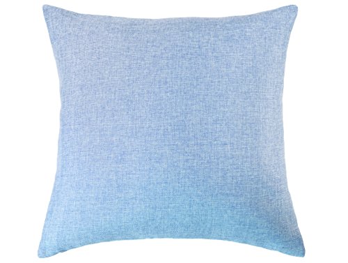 Aiking Home Woven Fine Faux Linen Throw Pillow Cover, Size 24"x24", Slate Blue