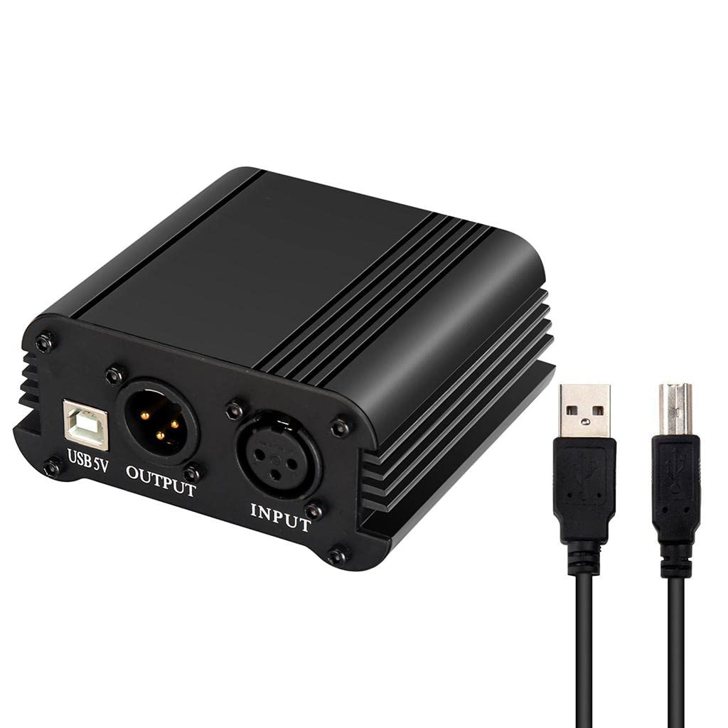 Amazon | JWQFBC 1 ファンタム電源、XLR マイク電源ケーブルおよび USB