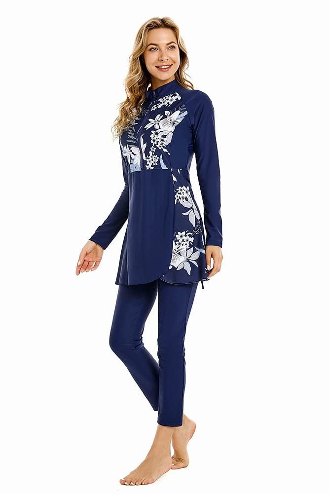 Costume intero da bagno Burkini per le donne modesto costume da bagno islamico per ragazze taglie forti