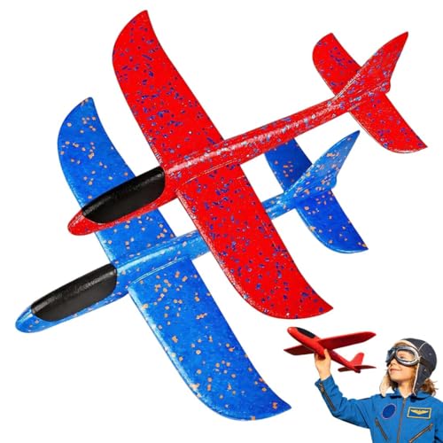 【MATERIALE ECOLOGICO】Aereo giocattolo Realizzato in schiuma di leggera, design ad angolo acuto per prevenire collisioni, il materiale è atossico e insapore, anticaduta e resistente all'usura, sicuro e senza preoccupazioni, naturale e amichevole e può essere riciclato e degradato dopo lo smaltimento, praticando il concetto di protezione ambientale.