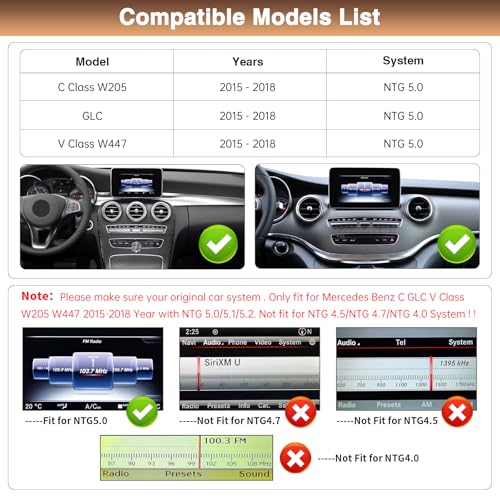 Pantalla táctil inalámbrica 12.3" Carplay Android Auto para Mercedes-Benz miniatura 2