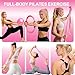 Pilates Ring Equipment Set, Home Pilates Kit for Women with 13’’ Magic Ring with Dual Padded Handles, Small Pilates Ball, 5 Resistance Bands & Fitness Guide, Pilates Essential Accessories - Pink