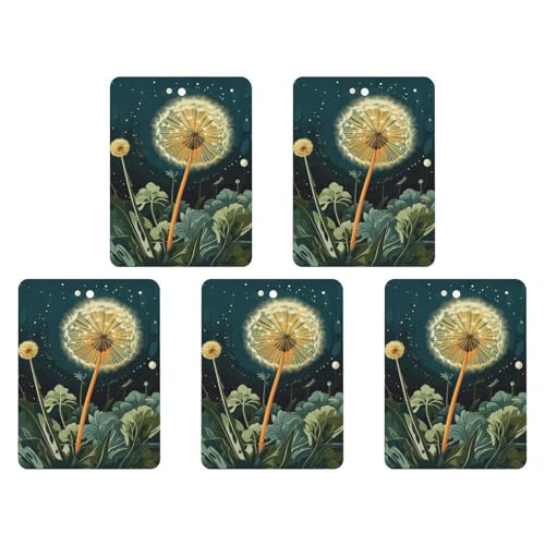 Dandelions At Night �ԗp�F���� �݂艺�����`�b�v 5�p�b�N �����ԗp���� �n���M���O�V�[�g �� �z�[�� ������ �C���e���A ���� �����`�A�z���C�g�X�^�C��