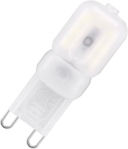 Miniatura 4 de Paquete de 10 bombillas LED G9 con base G9 de 3 vatios, blanco frío, 110 V, regulables, para techo de lámpara de araña de interior, equivalente a
