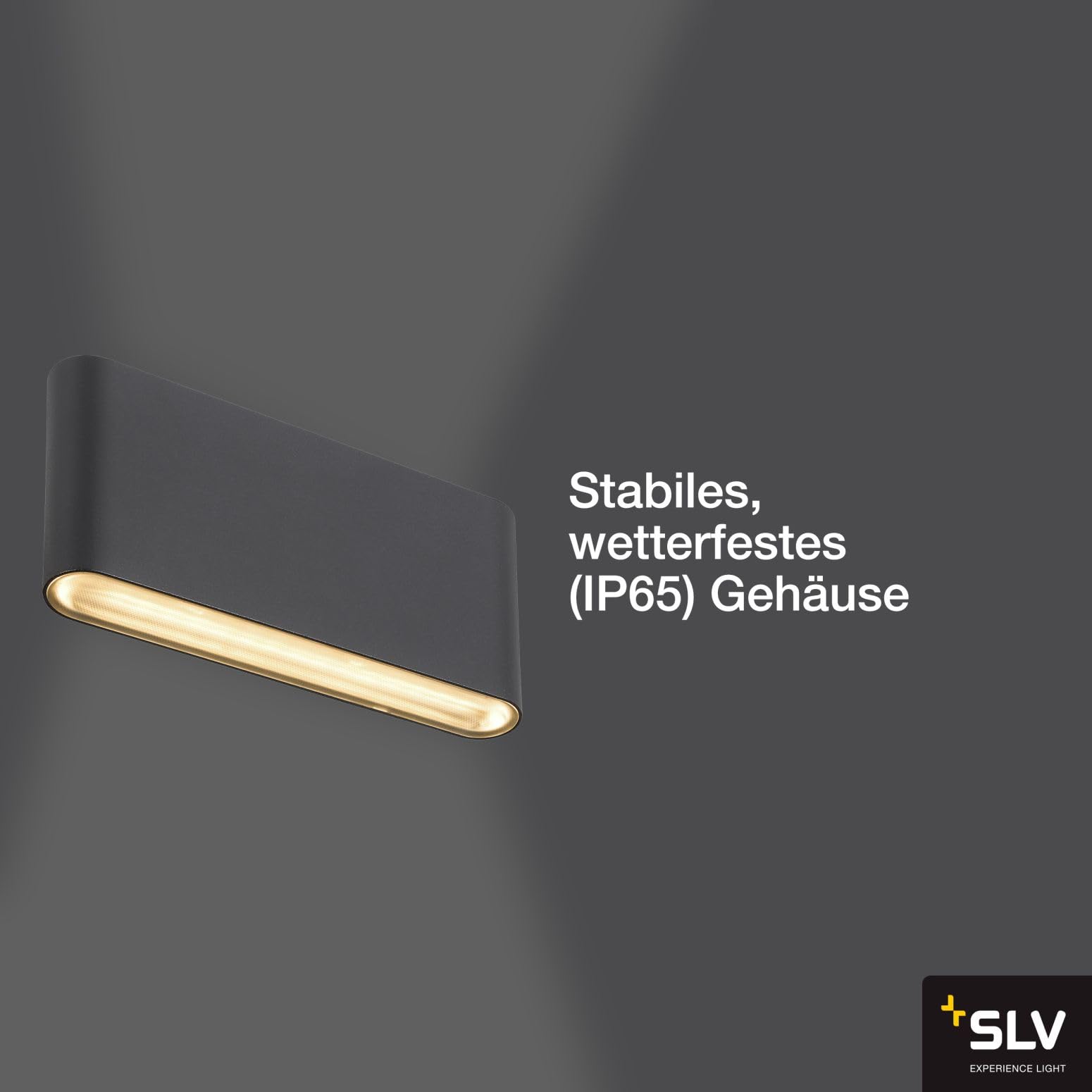 SLV OVAL 18 UP/DOWN | Wandaufbauleuchte, Außenleuchte, Außenbeleuchtung von Wänden und Hauseingang | 2700/3000K, 10W, schwarz