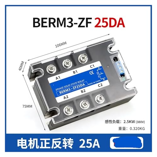 Relais statique inverseur triphasé pour moteur BERM3-ZF40DA