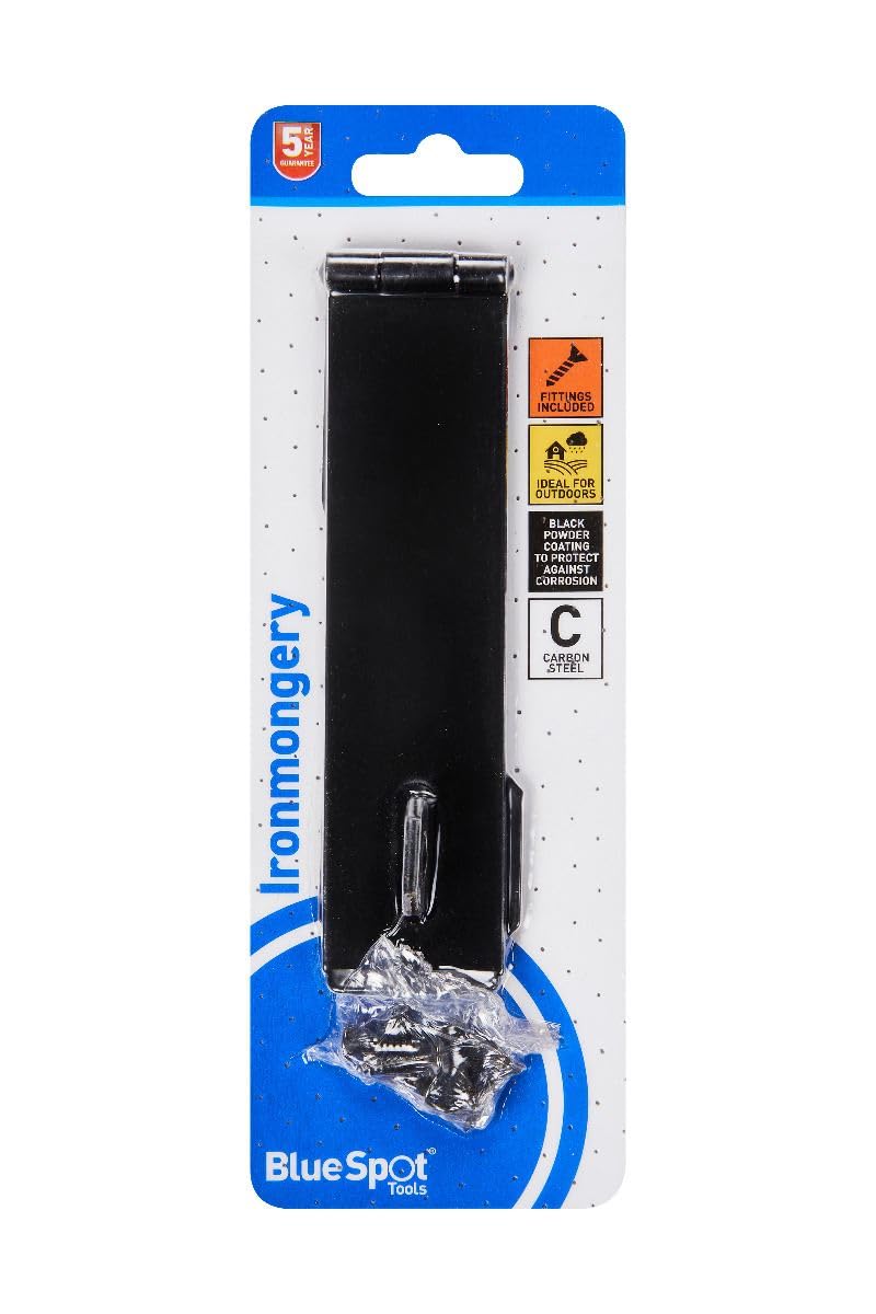 Blue Spot Tools Black Powder Coated 152Mm Hasp And Staple By
