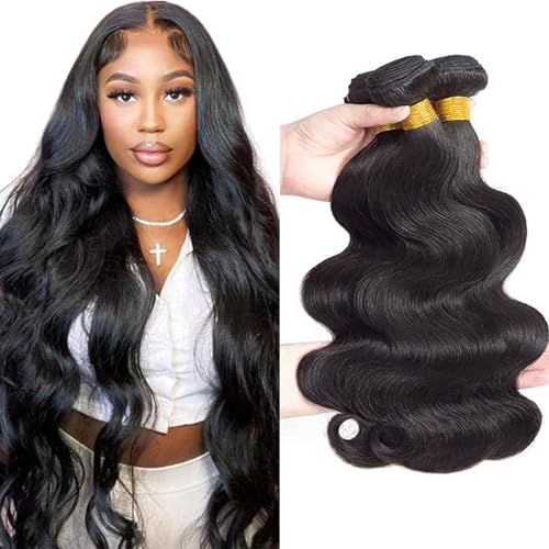 Image of 16A Body Wave Bundles Human Hair 14 inch 16 inch 18 inch 300g 100% Unprocessed Brazilian Virgin Hair Body Wave 3 Bundles Human Hair Weave Bundles Natural Color