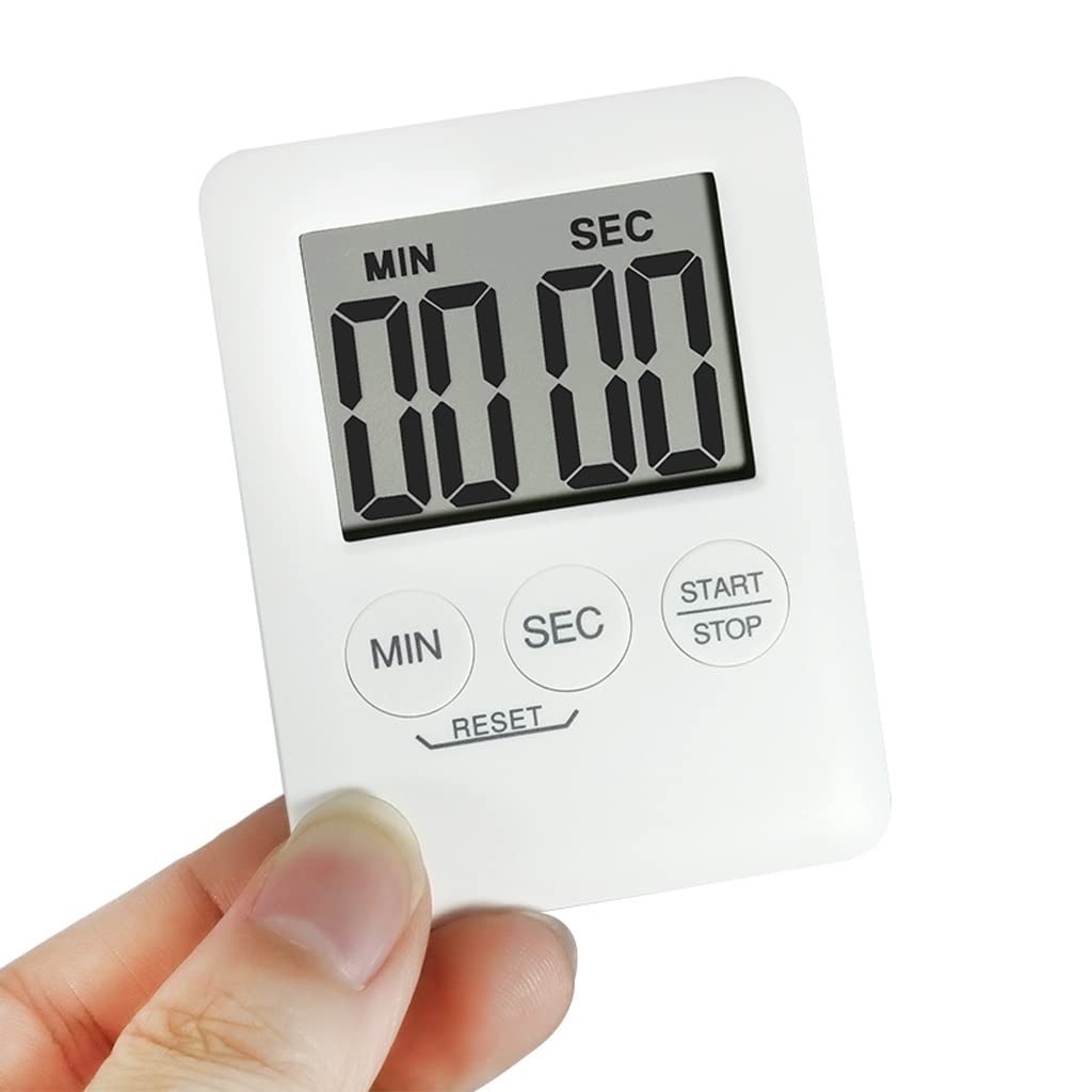 Timer da cucina digitale Timer da cucina digitale e timer digitale magnetico con orologio a 24 ore di muto contare il conteggio del display LCD grande e il conteggio degli allarmi Adatto a bambini, in