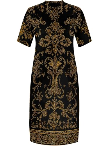 Image of PinkPatty Women's Oversize V Neck Short Sleeve Maxi Dress with Pockets