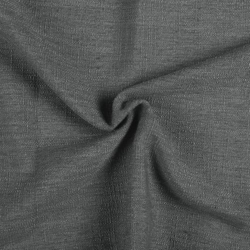 Image of TWOPAGES 26 inch inch W x 45 inch inch L Linen Blend Cafe Curtains for Kitchen Window, Light Filtering Pinch Pleated Tier Curtains, Modern Farmhouse Half Window Curtains for Small Window, Carbon Grey, 2 Panels
