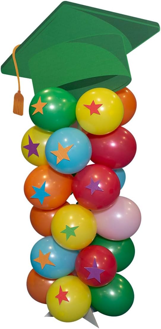 Grad Hats Balloon Columns Stage Prop Kit, Set of 2, Graduation Decorations, KG23AE3-M