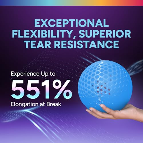 Image of OVERTURE TPU High Speed Filament 1.75mm Flexible Roll, 95A Soft 3D Printer Filament, 1kg Spool (2.2 lbs), Fit Most FDM Printer (HS TPU Luminous Blue)