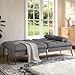 COMHOMA 72″Futon Sofa Bed,Modern Convertible Sleeper Sofa, Fabric Futon Couch with Multi-Position Backrest for Living Room Furniture (Grey)
