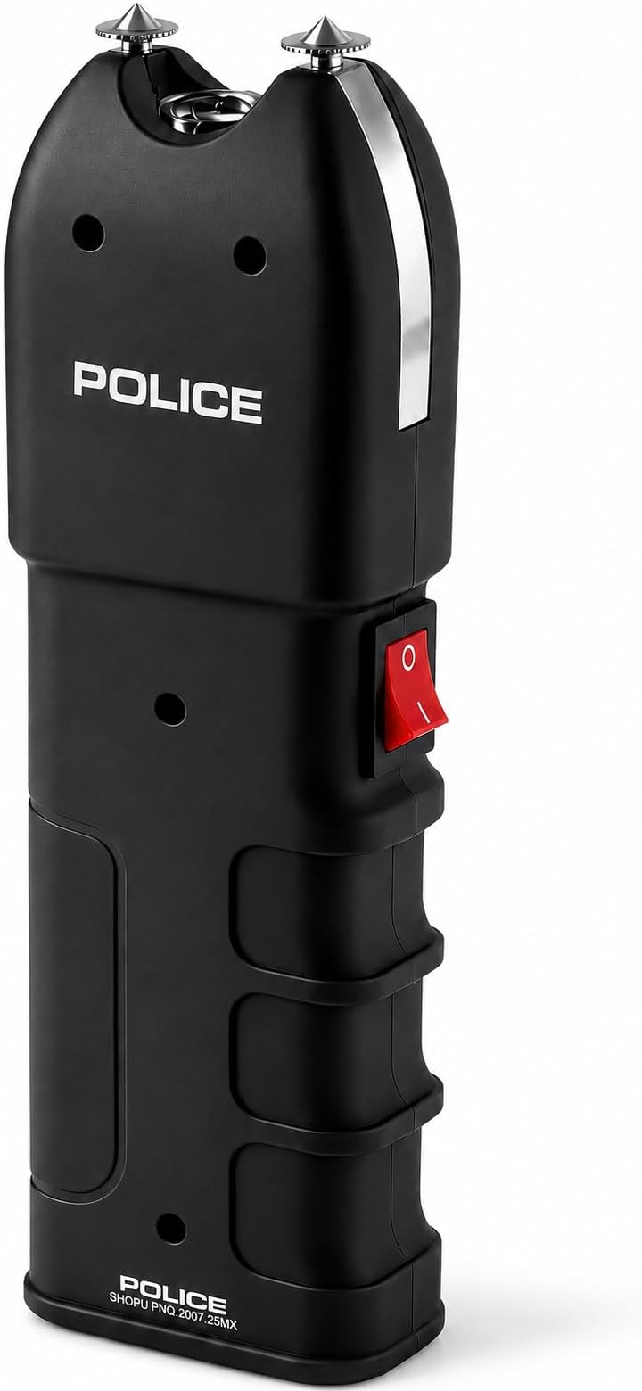 Stun Gun for Self Defense 928 - High Voltage Rechargeable with LED Flashlight, Compact & Heavy Duty, Personal Security for Women & Men - Black