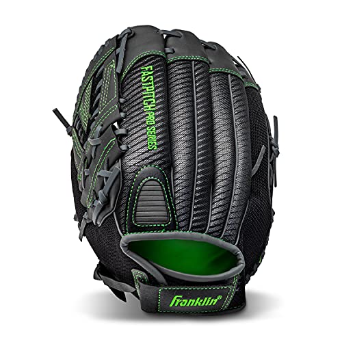 Franklin Sports Fastpitch Softball Glove - Fastpitch Pro - Adult and Youth Softball Mitt - Infield and Outfield - Left Handed Glove - Lime 13" Lefty (22441L) by Franklin Sports - Used condition - US$18.24