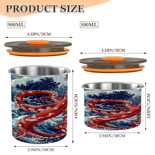 Contenedor hermético de acero inoxidable para café 500ml miniatura 2