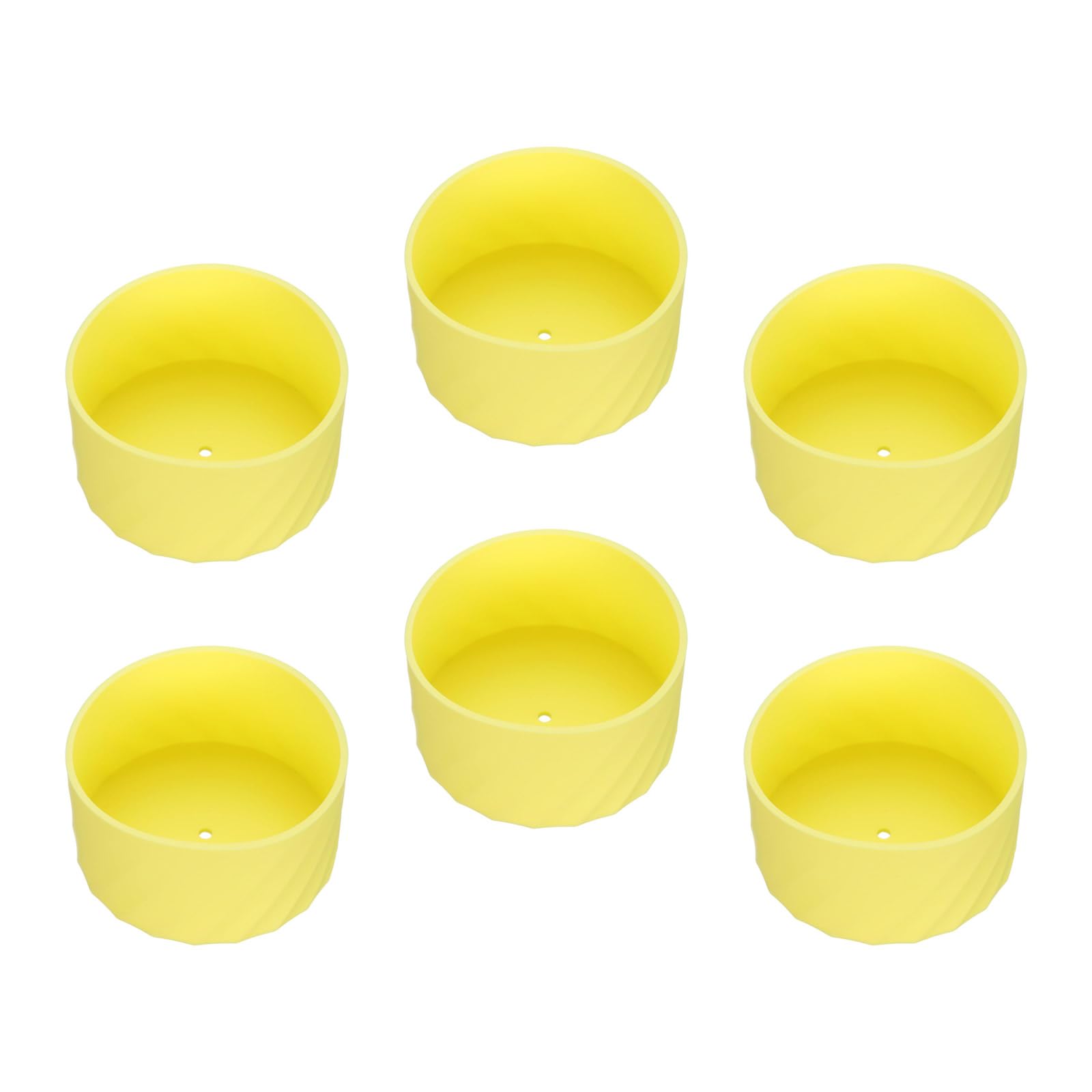 Jazuaiao 6pcs Flexible Silicone Cup Sleeve Water Bottle Bottom Cover Dishwasher Safe Drinkware Protector Silicone Cup Sleeve