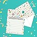 Rileys & Co. 50 Party Invitation Cards with Envelopes and Bonus Stickers, Party Invitation Cards for Boys and Girls with Cute Graphics, Vintage Birthday Invitations, 7x5 Inches