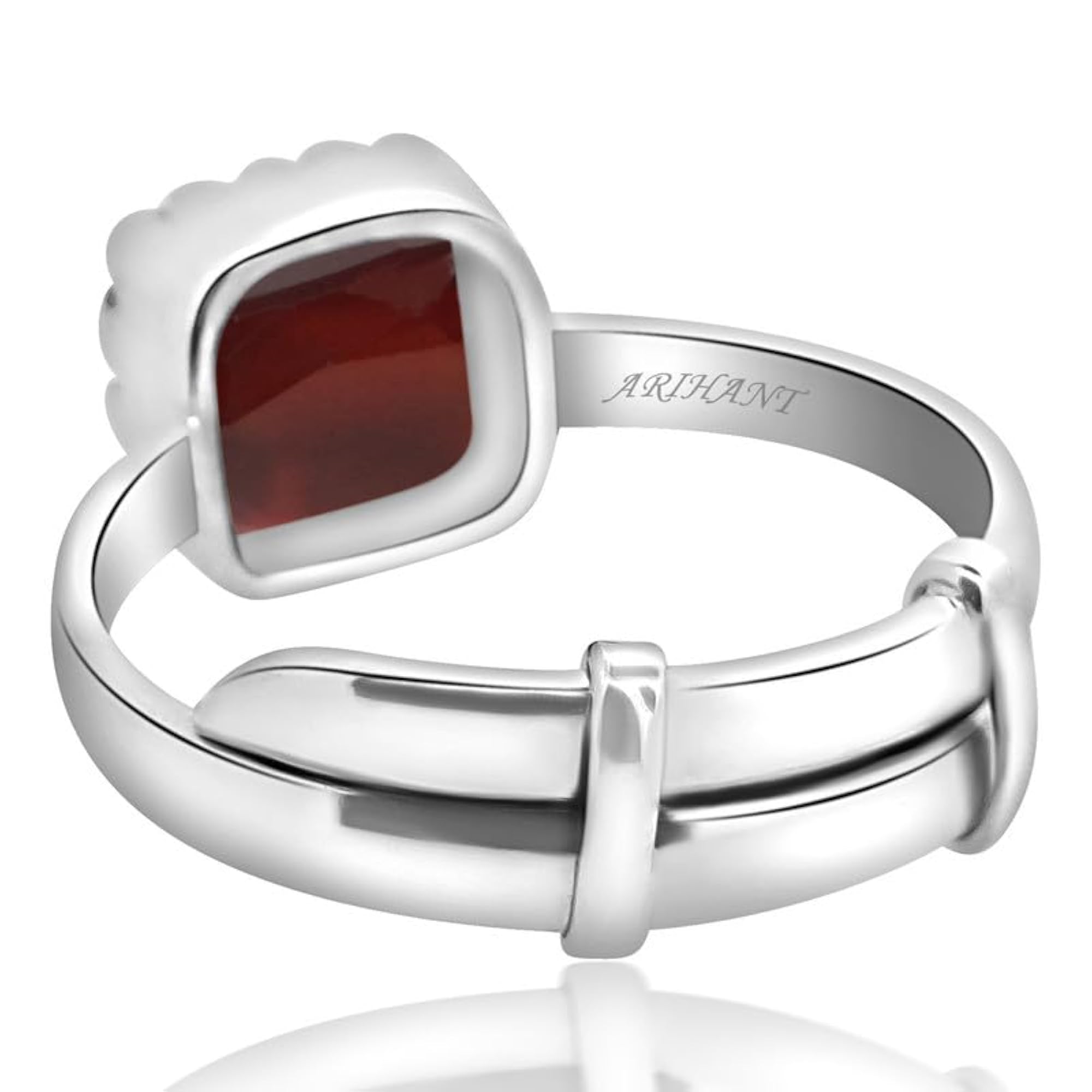 Hessonite Garnet Adjustable Ring in Sterling Silver
