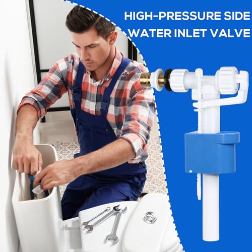 2 Stück Spülkasten Füllventil, G3/8 und G1/2 Messing Anschluß Spülkasten Ersatzteile, Universal-WC-Füllventil, Schwimmerventil Ersatzteile, Einstellbare Wassermenge