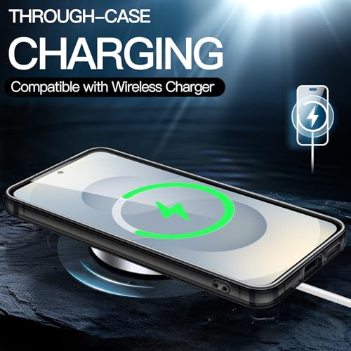 Image of JETech Cover Case for Samsung Galaxy S25 5G, Non-Yellowing Shockproof Bumper Protective Phone Cover, Anti-Scratch Hard PC Back (Black)