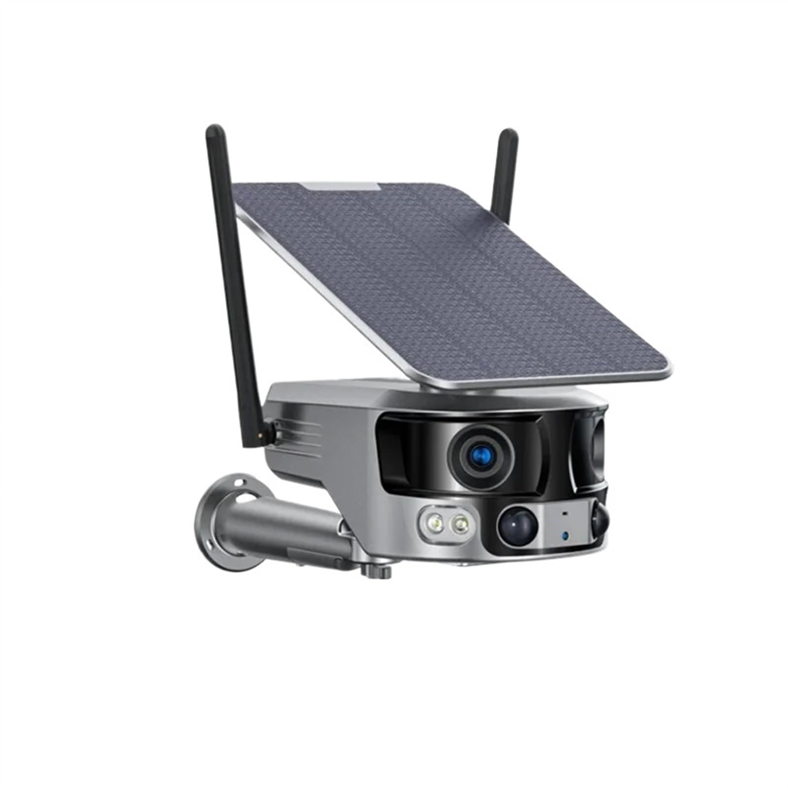 Caméra de sécurité, 8MP 4G caméra Solaire extérieure HD Double lentille 4X Panneau détection Humaine PTZ de sécurité Couleur Vision Nocturne caméras IP(4K WiFi No Card)