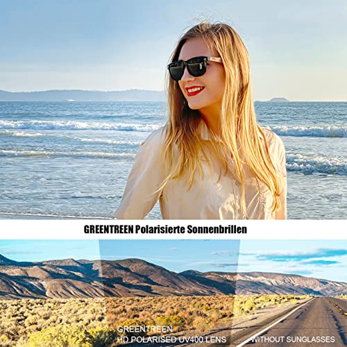 Polarisierte Sonnenbrille aus Holz von GREENTREEN für Damen und Herren