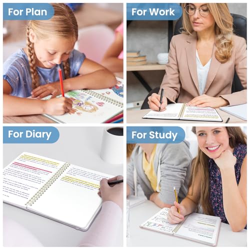 Image of Taja Blank Spiral Journal Notebook for Women & Men, 140 Pages, Sketch Book, Plain Notebook for Drawing & Sketching, Journals for Creative Writing, A5(5.7 inch x 7.9 inch) - Blue