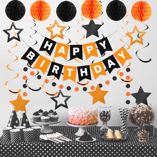 Image of meowtastic Birthday Decorations Happy Birthday Banner with Honeycomb Balls