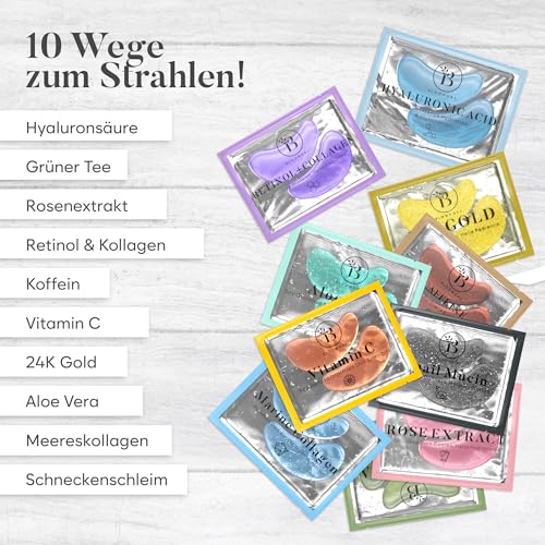 Augenpads Gegen Augenringe (30 Paare), Eye Pads Mixbox, Eye Patches zur Augenringe Entfernen, Under Eye Patches für zur Hydratation, Augenpads gegen Tränensäcke, Eye Mask, Augenringe Pads