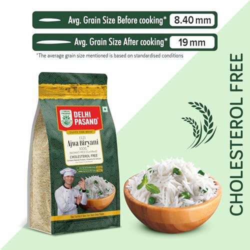 Image of Buy 1 Get 1 Free | Delhi Pasand 1121 Ajwa Biryani XXXL-5Kg Cholesterol-Free Basmati Rice