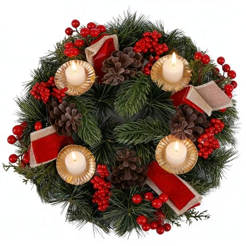 Kerzenhalter Adventskranz, Schön Gestaltet Adventskranz...