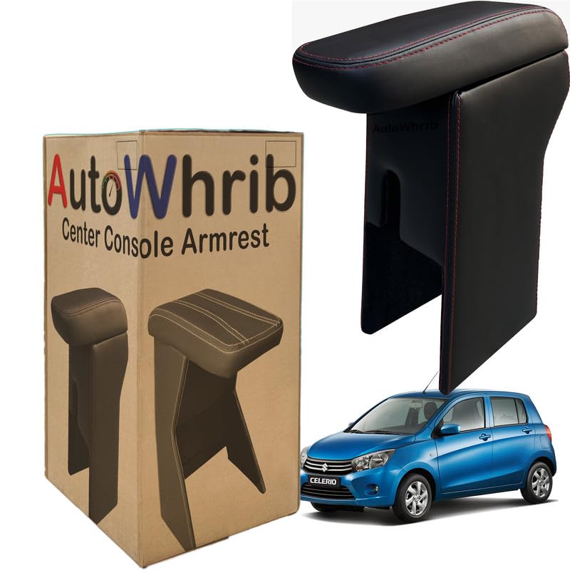 Image of Car Arm Rest For Celerio 2019 Armrest with Storage Box & Soft Cushion Pad, Luxury Arm Rest, Black Colour
