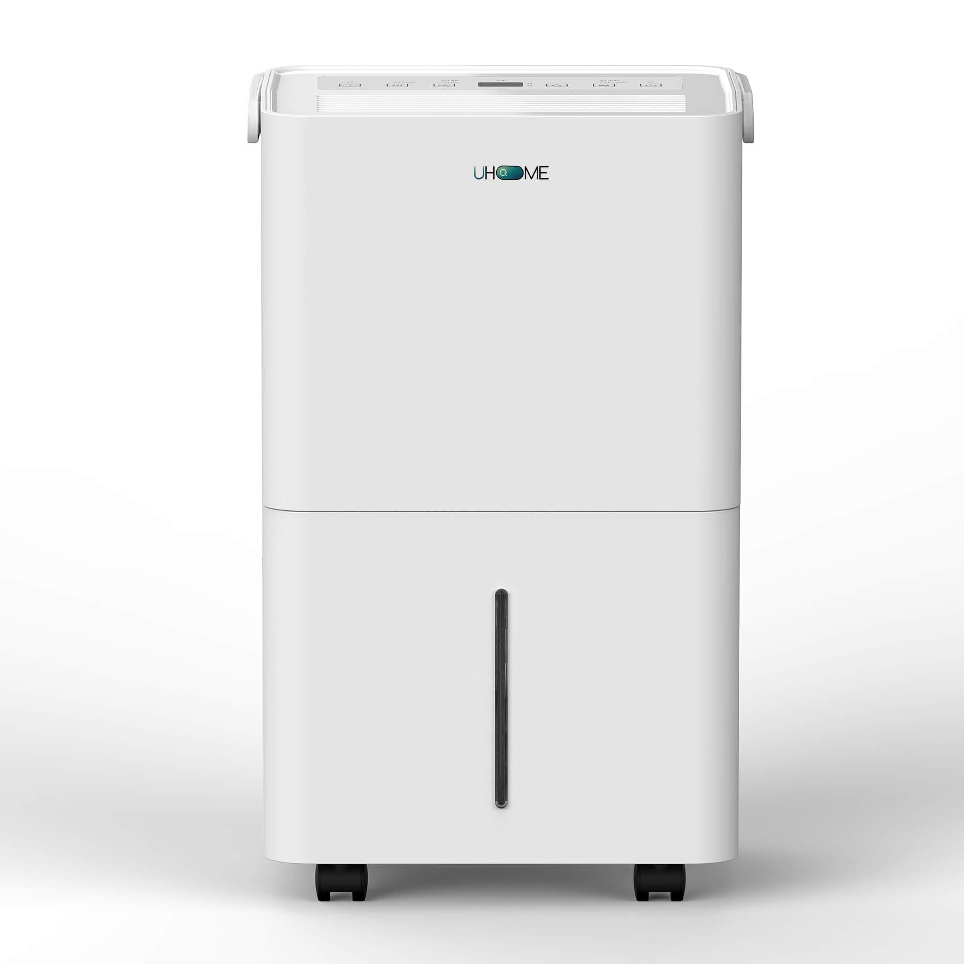 Uhome Deshumidificador eléctrico, 12 l/24 h, deshumidificador de habitaciones 54 m³/18 m², deshumidificador con apagado automático, sensor de humedad, modo de lavado y filtro de carbón activado