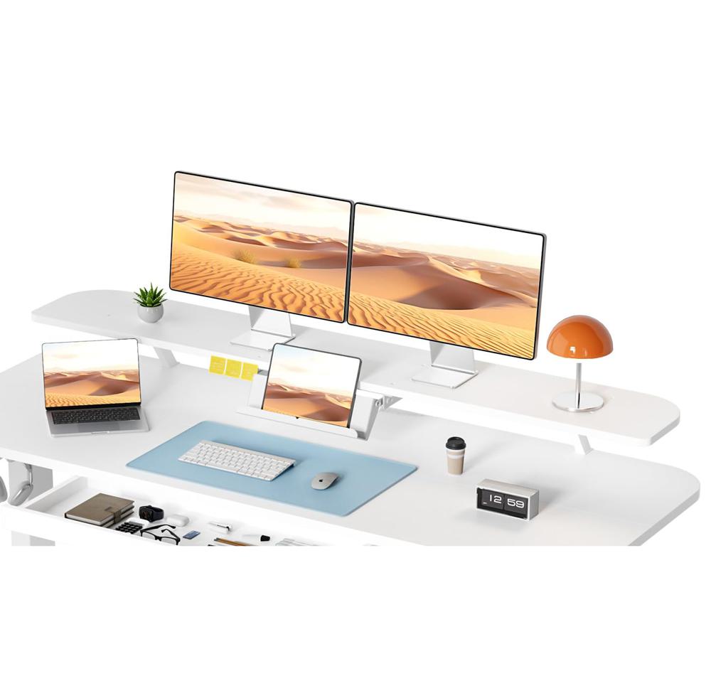 Amazon.com: COMHOMA Electric Standing Desk with Drawers, 55 x 24