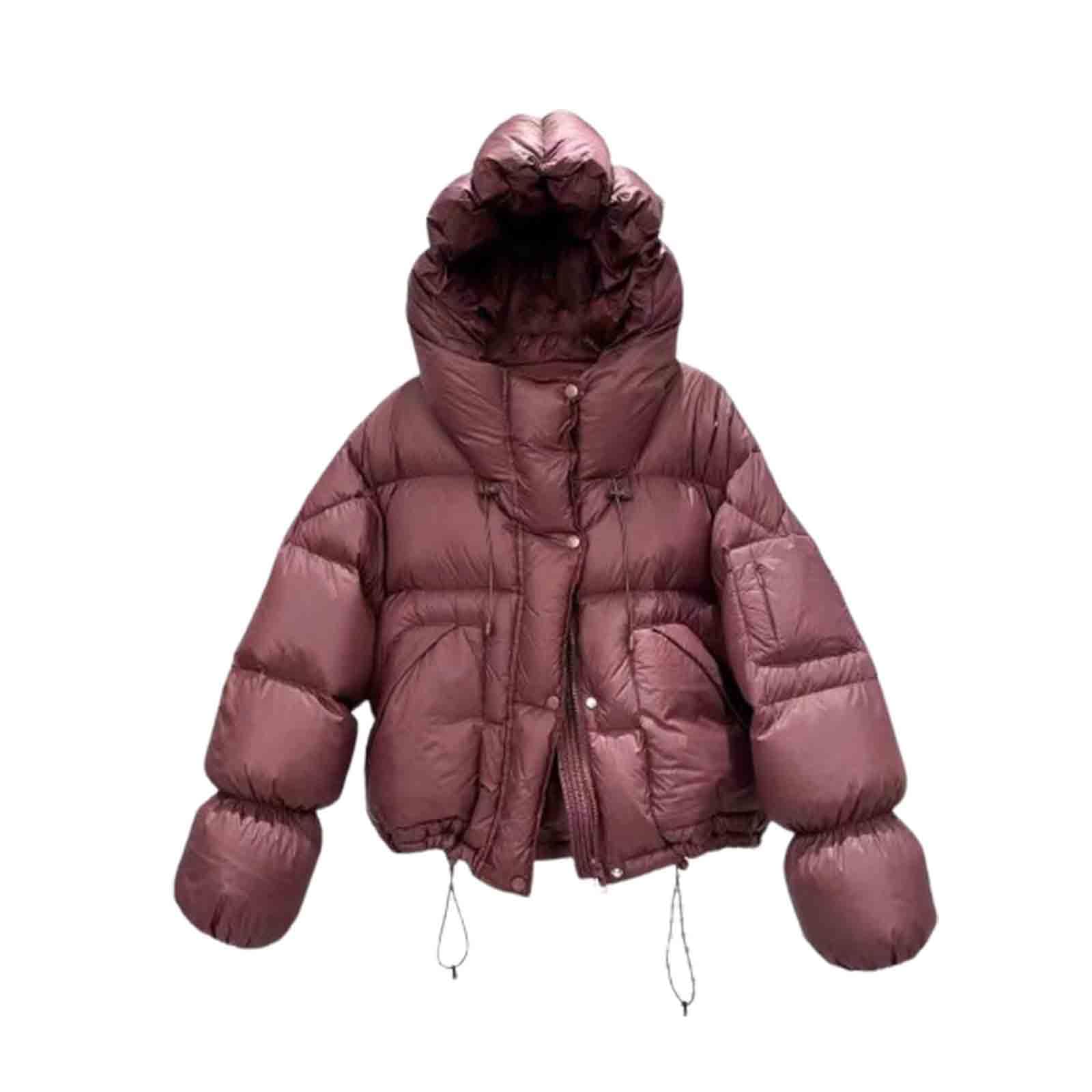 JUSHZ Chaqueta Plumas Mujer Abrigo Invierno Ligero Montaña Cortavientos MTB Running Ropa Abrigos Chaquetas Invierno Cálido Suelto Informal