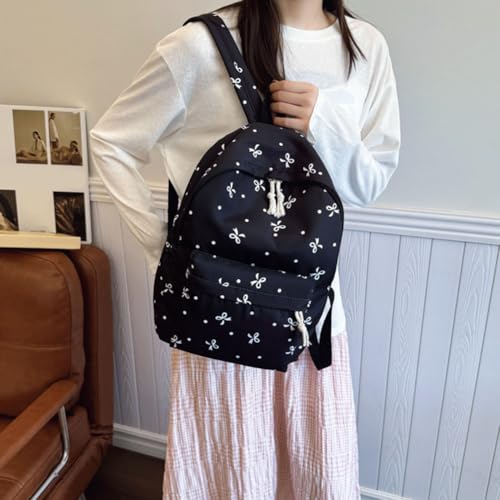Coquette Bow Backpack - 3-in-1 Kawaii Bowknot Backpack Set for Adults, Kawaii Aesthetic Japanese Daypack With Bow4