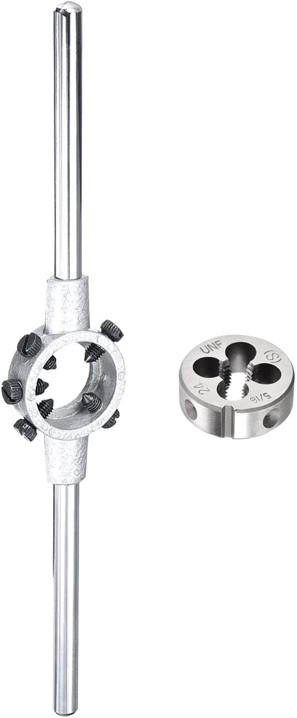 uxcell Die Stock Handle Wrench 25mm Dia M7M9 Metric Round Die Holder, 5/1624 UNF