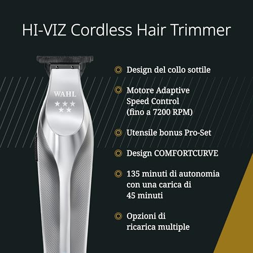 Wahl HI-VIZ Tagliacapelli - Per Tutti I Tipi Di Capelli - Con Lama Larga A T Migliorata - 2