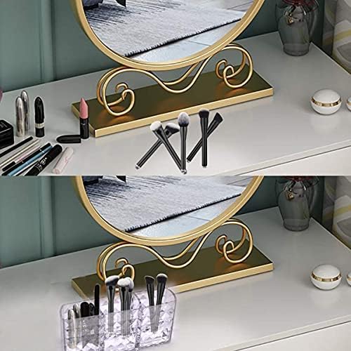 huahuo 3 Slot Acrylic Cosmetic Brushes Storage,Makeup Brush Holder Organizer, Category Eyeliner, Lipstick, Eyebrow Pencil, Etc.
