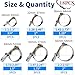 Goobetter 18 Pcs 6 Sizes T-Bolt Hose Clamp, Radiator Heavy Duty Hose Clamps, Working Range 28-64mm for 3/4